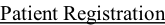Patient Registration
